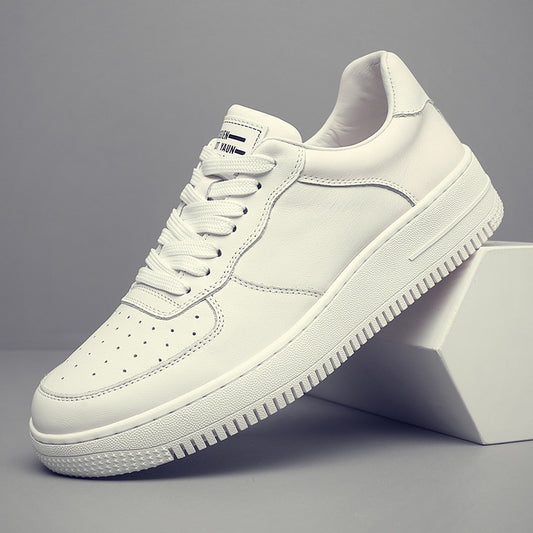 Men’s Classic Leather Low-Top Sneakers – Breathable Everyday Style