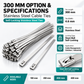 Stainless Steel Cable Tie Tool Kit – Heavy Duty Tensioning & Cutting Tool with 100 Metal Zip Ties