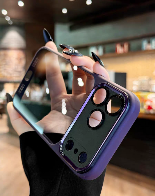 New Luxury Minimalist Transparent Full-Coverage Shockproof iPhone Case