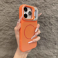 2026 New Lens Holder Full-Cover Matte Magnetic Back Panel iPhone Case