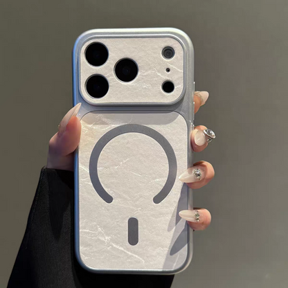 2026 New Large Window Snow Mountain Fleece Magnetic Full-Cover Shockproof Phone Case