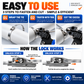 Stainless Steel Cable Tie Tool Kit – Heavy Duty Tensioning & Cutting Tool with 100 Metal Zip Ties