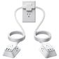 Twin Extension Cord Splitter 12 / 18 FT, with 6ft Dual Extension Cord on Each Side 3 Widely Outlets, Double Extension Cord for Home Office Dorm Room