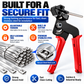 Stainless Steel Cable Tie Tool Kit – Heavy Duty Tensioning & Cutting Tool with 100 Metal Zip Ties