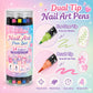 24-Color Nail Art Pen Set – 12 Double-Ended DIY Nail Painting Pens for Detailed Nail Art & Designs