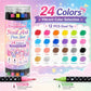 24-Color Nail Art Pen Set – 12 Double-Ended DIY Nail Painting Pens for Detailed Nail Art & Designs