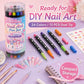 24-Color Nail Art Pen Set – 12 Double-Ended DIY Nail Painting Pens for Detailed Nail Art & Designs