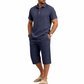 🎉 2026 Sale — Over 15,000 Sold!☀️Men's Summer Shirt & Crop Pants Set – Breathable, Relaxed Fit 🌴